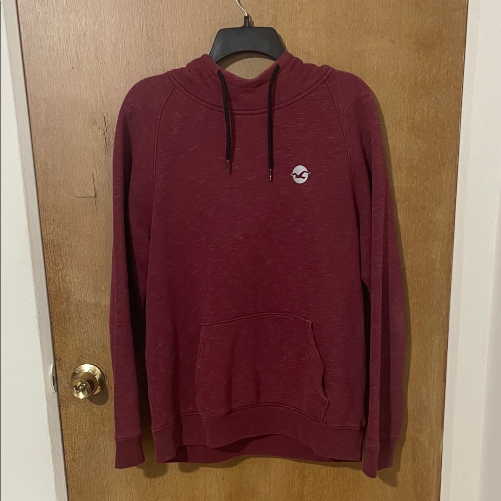 Hollister Maroon Hoodie for Men